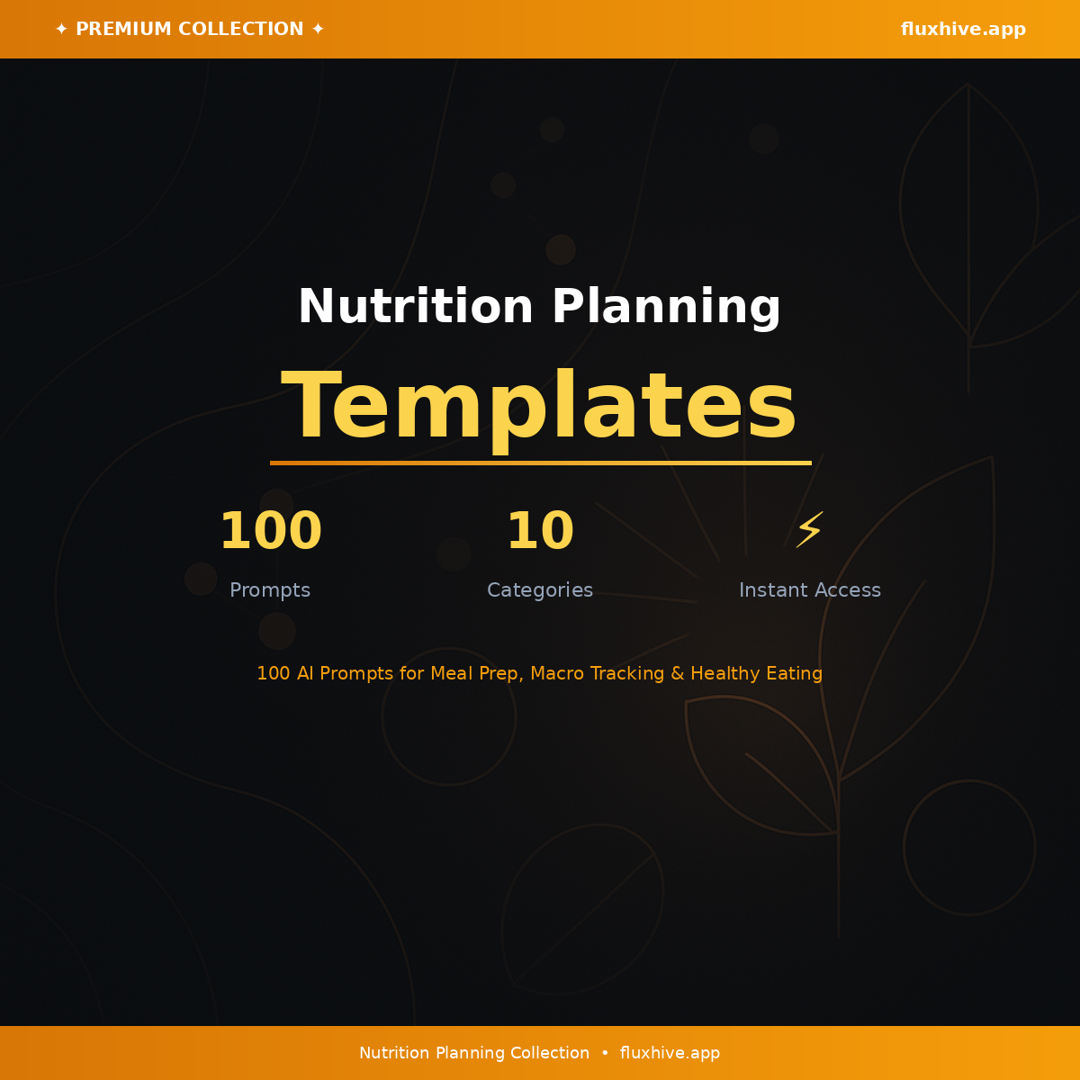 Nutrition Planning Templates - Cover Image