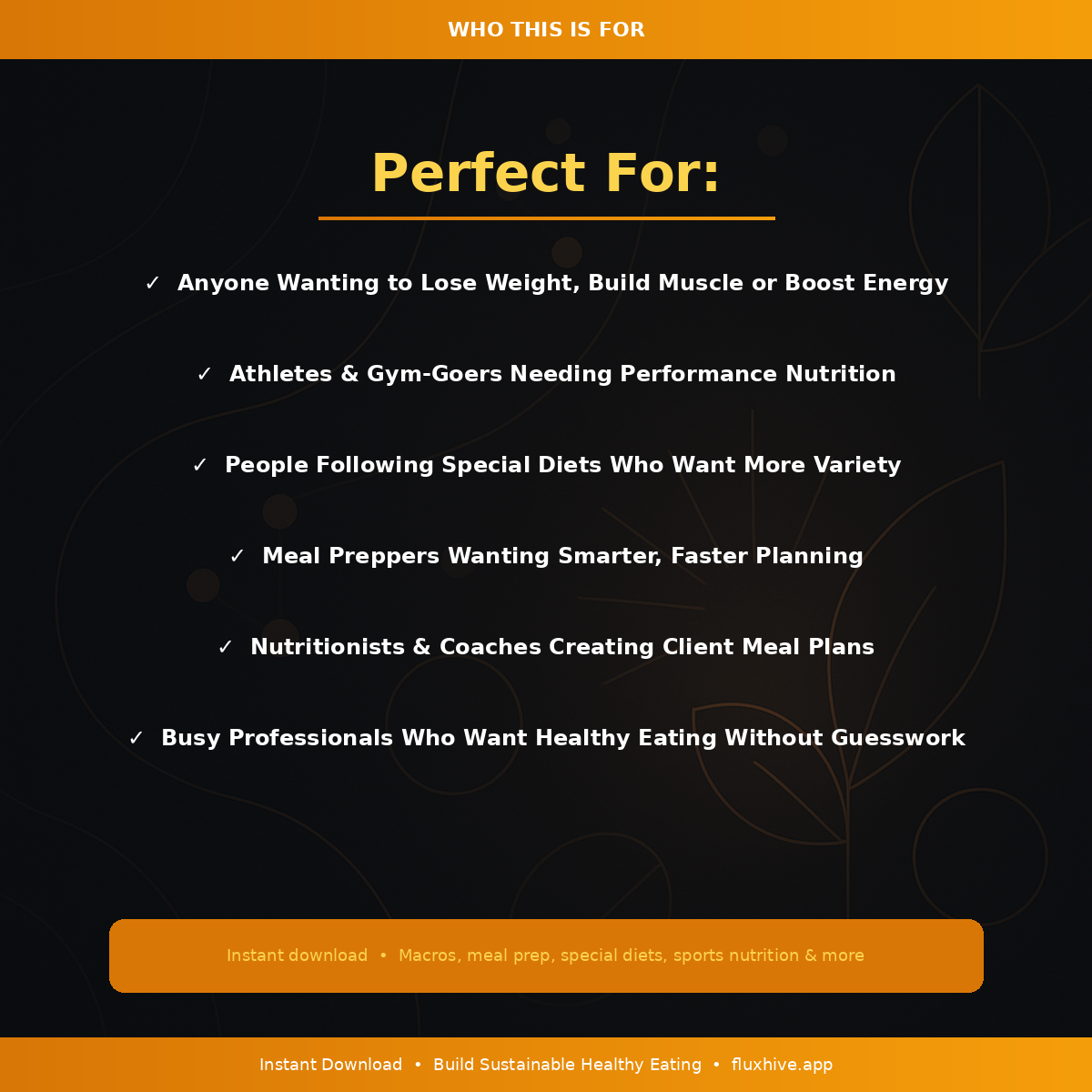 Nutrition Planning Templates