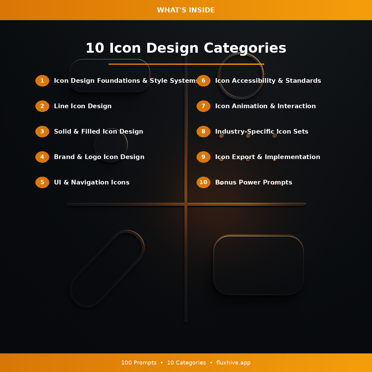 Icon Set Mega Pack — 100 AI Prompts for Professional Icon Design
